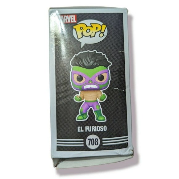 Marvel Luchadores Lucha Libre Hulk El Furioso Funko Pop! Vinyl Figure #708 - Picture 4 of 4